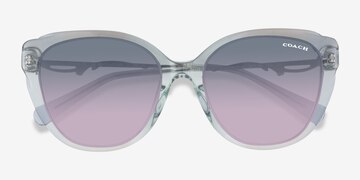 Gradient Transparent Blue Coach HC8347BU C9199 -  Acetate Sunglasses