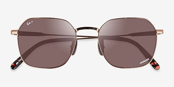 Light Brown Ray-Ban RB8094 Jim Titanium - Titanium Sunglasses Light Brown Ray-Ban RB8094 Jim Titanium - Titanium Sunglasses