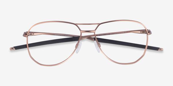 Satin Rose Gold Oakley Contrail Ti Rx -  Titanium Eyeglasses