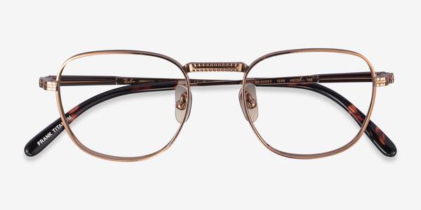 Shiny Rose Gold Ray-Ban RB8258V Frank -  Titanium Lunettes de vue