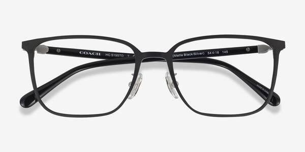 Matte Black Silver Coach HC5195TD -  Titanium Eyeglasses