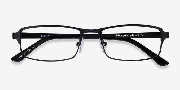 Matte Black Thomas -  Metal Eyeglasses