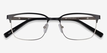 Black Silver Manchester -  Metal Eyeglasses