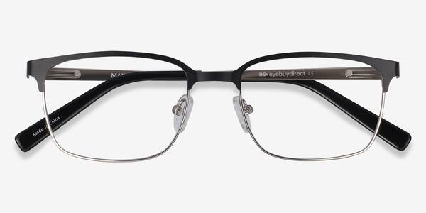 Black Silver Manchester -  Metal Eyeglasses