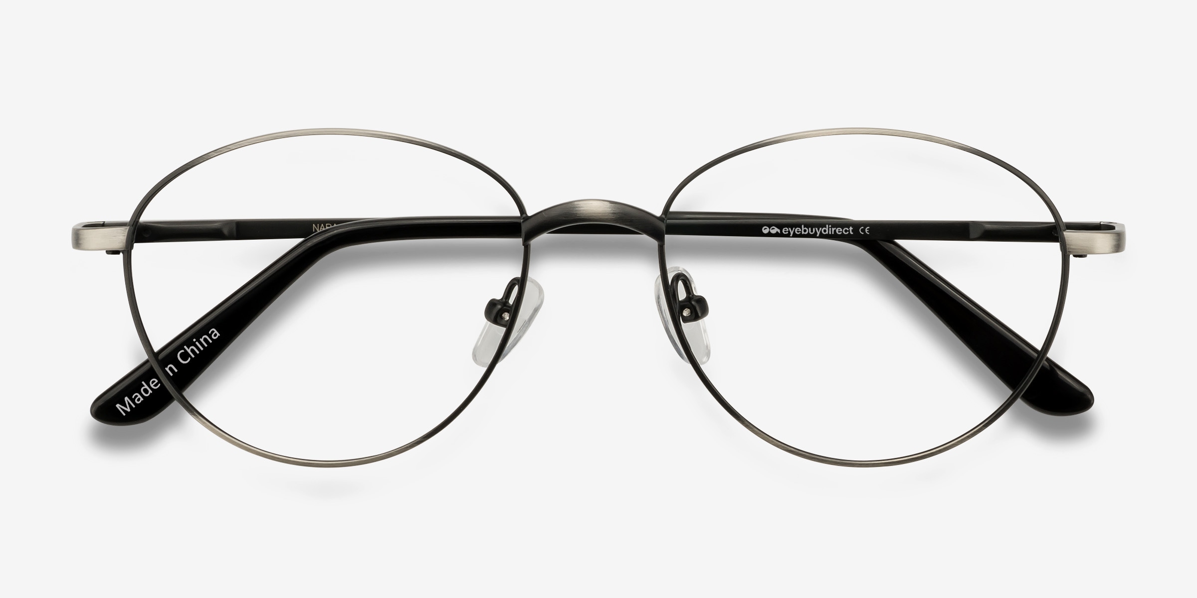 Nara Round Gunmetal Full Rim Eyeglasses | Eyebuydirect