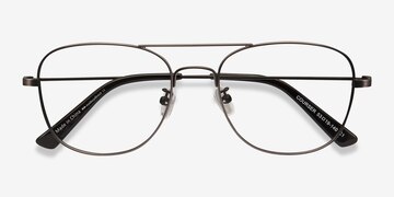 Gunmetal Courser -  Vintage Métal Lunettes de vue