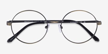 Bronze Inscription -  Vintage Metal Eyeglasses