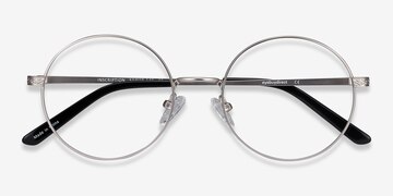 Silver Inscription -  Vintage Metal Eyeglasses