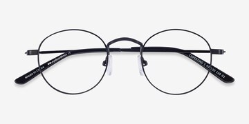 Black Cupertino -  Vintage Metal Eyeglasses