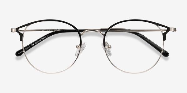 Black & Silver Jive -  Metal Eyeglasses