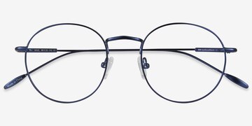 Navy Novel -  Vintage Metal Eyeglasses