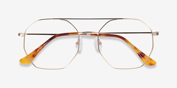 Golden Eight -  Vintage Metal Eyeglasses