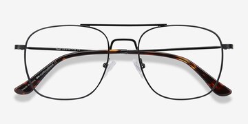Black Fame -  Vintage Metal Eyeglasses