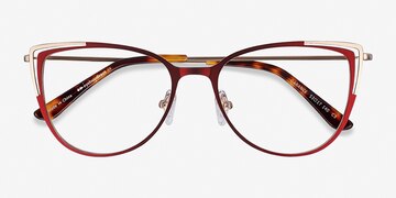 Red & Gold Garance -  Lightweight Metal Eyeglasses