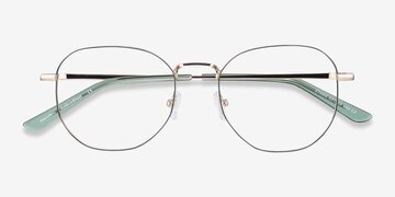 Avocado & Gold Ethan -  Vintage Metal Eyeglasses
