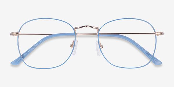 Blue & Gold Keith -  Metal Eyeglasses