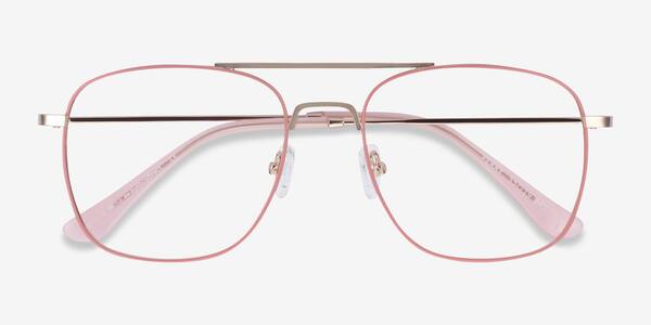 Pink & Rose Gold Perry -  Metal Eyeglasses