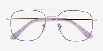 Purple & Gold Perry -  Vintage Métal Lunettes de vue
