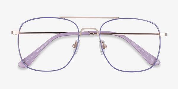 Purple & Gold Perry -  Metal Eyeglasses