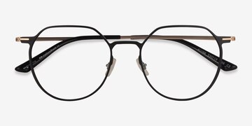 Black & Gold Alum -  Aluminium Alloy Eyeglasses