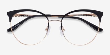 Black Gold Gem -  Metal Eyeglasses