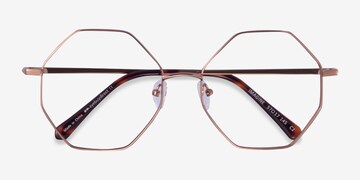 Safiya Geometric Prescription Glasses - Red