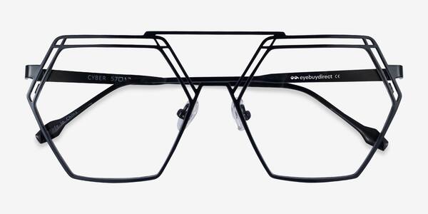 Noir Cyber -  Métal Lunettes de vue