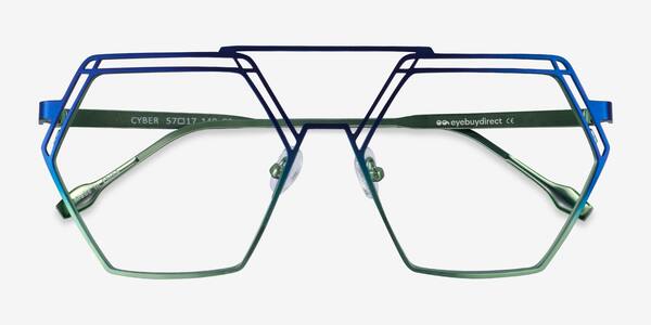 Blue Green Cyber -  Métal Lunettes de vue