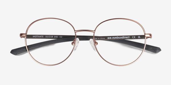 Rose Gold Motivate -  Metal Eyeglasses