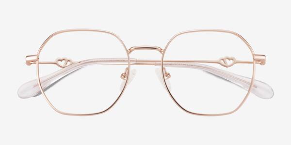 Matte Rose Gold Aiko -  Metal Eyeglasses