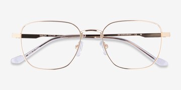 Shiny Gold Shiloh -  Metal Eyeglasses