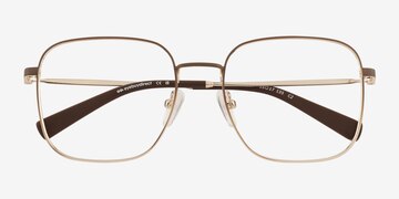 Gradient Brown Gold Adley -  Metal Eyeglasses