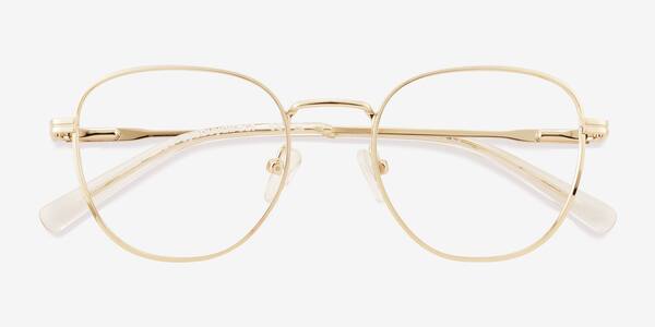 Shiny Gold Whirl -  Metal Eyeglasses