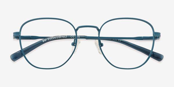 Matte Teal Whirl -  Metal Eyeglasses