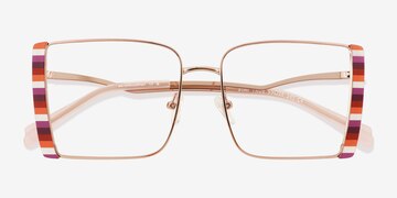 Rose Gold Multicolor Stay True -  Metal Eyeglasses