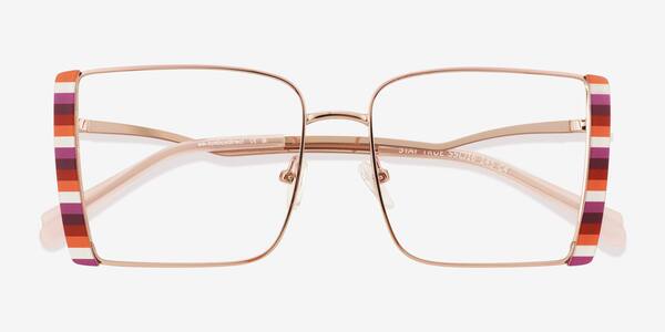 Rose Gold Multicolor Stay True -  Metal Eyeglasses