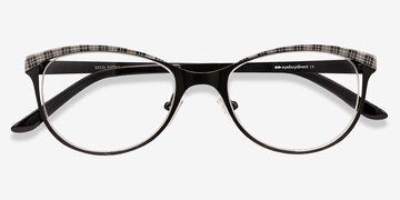 Black Gray Deco -  Vintage Métal Lunettes de vue