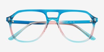 Blue Pink Make Change -  Plastic Eyeglasses