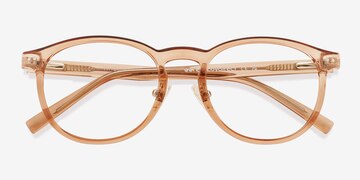 Clear Brown Whoosh -  Plastic Eyeglasses