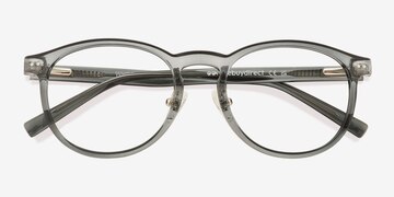 Gray Green Whoosh -  Plastic Eyeglasses