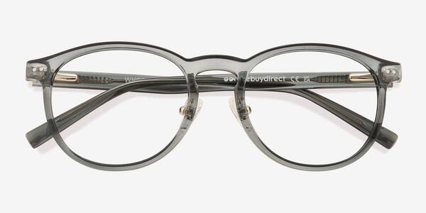 Gray Green Whoosh -  Plastic Eyeglasses