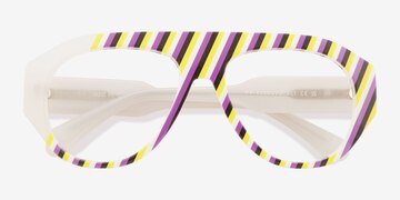 Multicolor White Just Be -  Plastic Eyeglasses