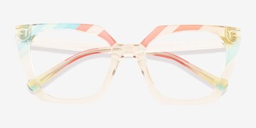 Multicolor Clear Stand Proud -  Plastic Eyeglasses