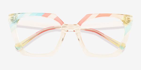 Multicolor Clear Stand Proud -  Plastic Eyeglasses