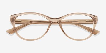 Clear Brown Camille -  Plastic Eyeglasses