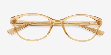 Clear Brown Cecilia -  Plastic Eyeglasses