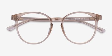 Clear Brown Crew -  Plastic Eyeglasses