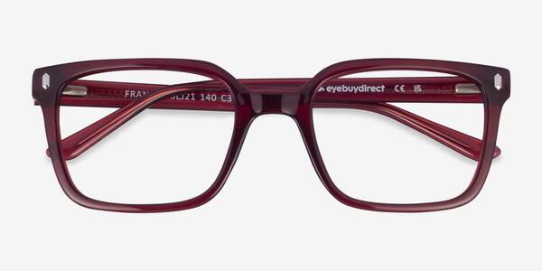 Crystal Burgundy Franky -  Plastic Eyeglasses