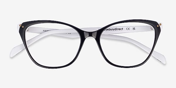 Black White Harper - Acetate Eyeglasses Black White Harper - Acetate Eyeglasses