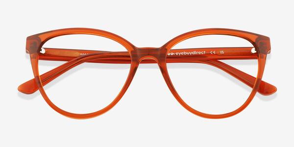 Clear Orange Amaya -  Plastic Eyeglasses